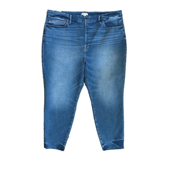 Good American Always Fits Good Legs Stretch Skinny Cropped Jeans Sz 28-32 - Picture 1 of 15